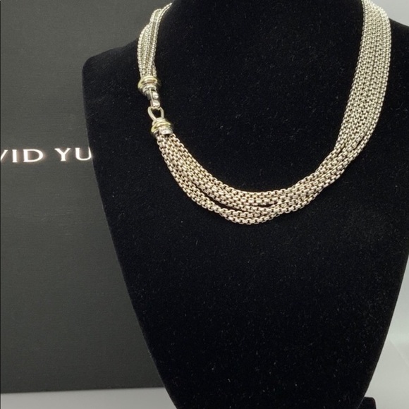 David Yurman Jewelry - David Yurman 925 & 14k Gold Multi Strand Necklace